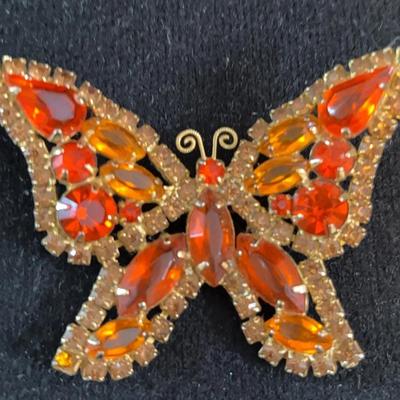 Vintage Butterfly By D&E In Orange. *Rare Color