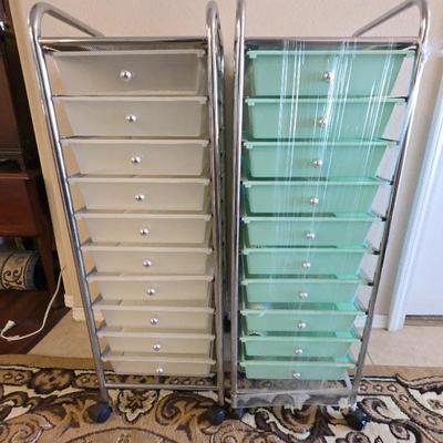 Roll Around Organizer (X2) White And Off Green