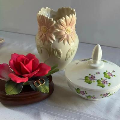 Lot Of Three.  Beautiful Collectible Ceramic Items. 