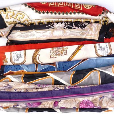 Vintage Italian & Claiborne Designer Scarves – Colorful Fashion Accessory Lot