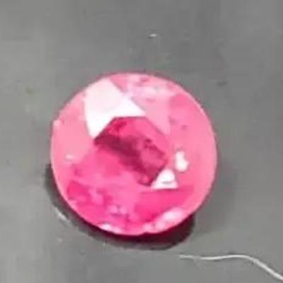 Natural Ruby Loose Gemstone – Round Cut, ~0.7 ct