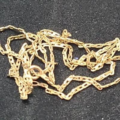 14K Gold Chain Necklace – 22", (2.5g)