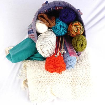 Crochet Yarn, Knitting Supplies & Blanket – Craft Lot