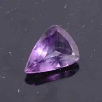 Loose Natural Amethyst Triangle Cut Gemstone – Purple, Jewelry Ready