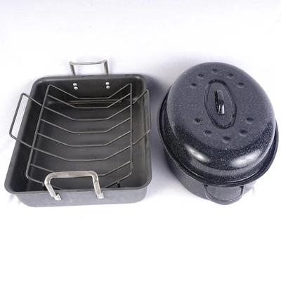 Extra Large Roasting Pans with Rack – Heavy-Duty Kitchen Cookware Lot