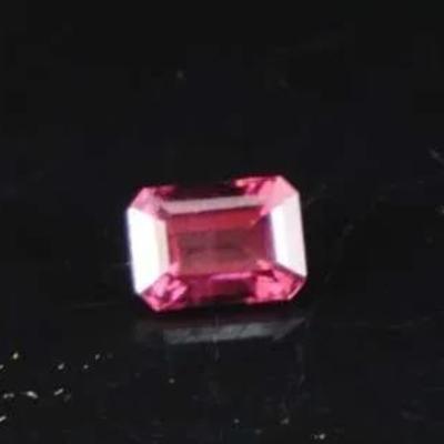 Natural Rubellite Tourmaline Loose Gemstone – Emerald Cut, ~1.1 ct