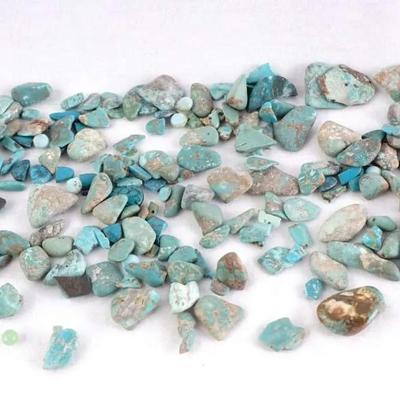 Loose Natural Turquoise Gemstones Lot – Blue-Green Jewelry Making Stones (68.9g)