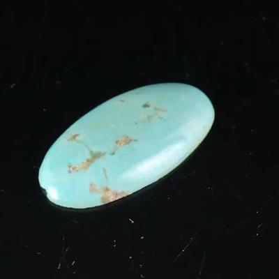 Natural Godber–Burnham Turquoise Loose Gemstone – Oval Cabochon, ~7.8 ct
