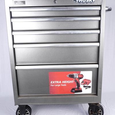 Barely Used Husky Limited Edition 5-Drawer Rolling Tool Chest – Ball-Bearing Slides, Extra Height