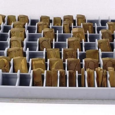 Hermes 35-319 Cursive Brass Font Engraver Set – 158 Pieces
