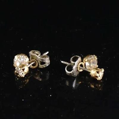 Vintage STARBRITES by Danecraft Double Stone Stud Earrings