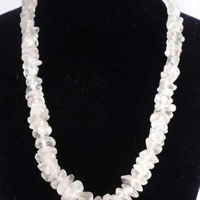 Crystal Gemstone Beaded Necklace – 18" Length