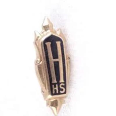 14K Gold High School Ring Emblem Insert, (7g)
