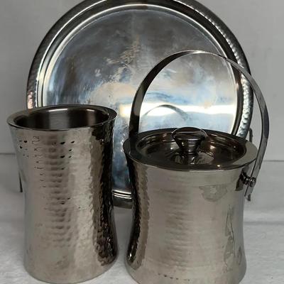 Towle Silversmiths - Hammered Stainless Barware