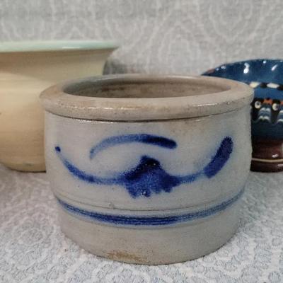 Antique Stoneware Crock And More