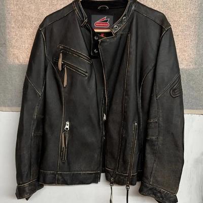 Vintage Hein Gericke Distressed Leather Motorcycle Jacket