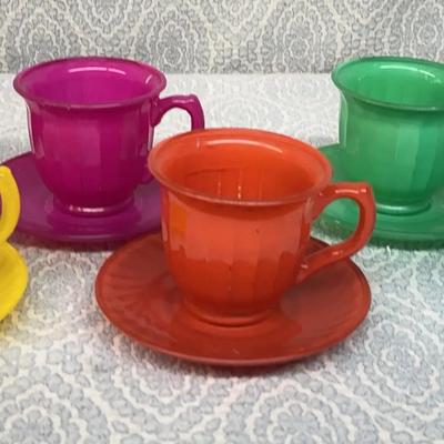 1930/1940 Anchor Hocking Primary Rainbow Glass Dishes