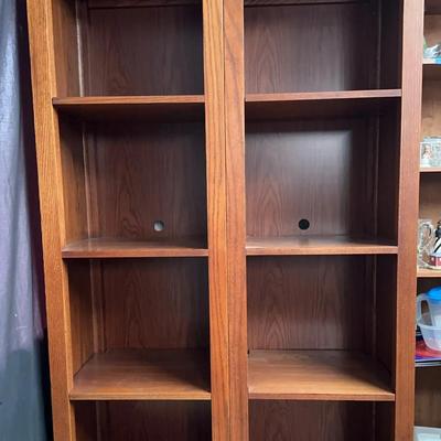 Pair Of Solid Wood Display/Book Cases