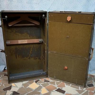 Vintage Wardrobe Steamer Trunk