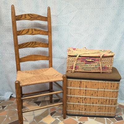 Ladder Back Chair And Storage