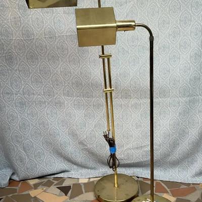 Pharmacy-style Brass Floor Lamps 38”/42” Tall