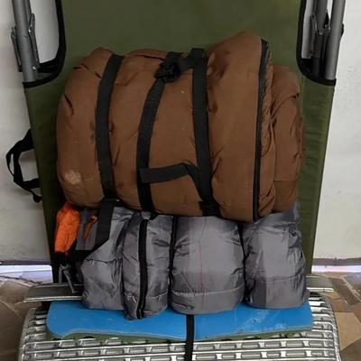 Camping Bed And Sleeping Bags