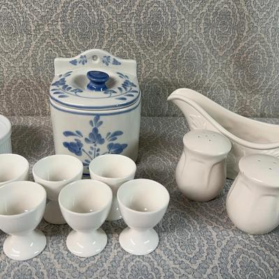 Viana Do Castelo Hand Painted Porcelain Salt Box