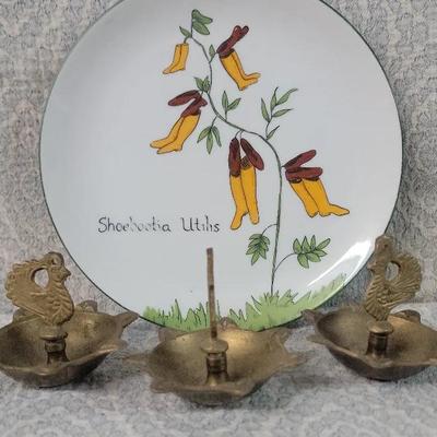 Vintage Traditional Indian Brass Oil Deepak, With Peacock Motif.