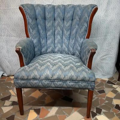 Vintage Victorian-style rounded-back chair