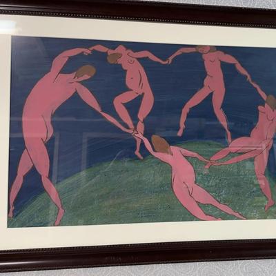 Reproduction of the iconic painting Dance (II) by Henri Matisse.