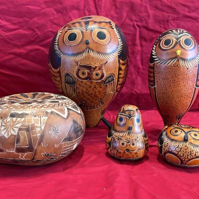 Gourd Art / Owls