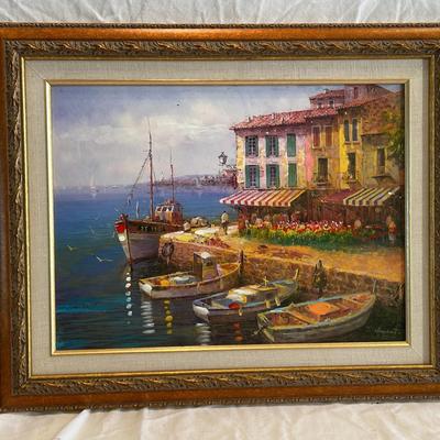 Original Seaside Painting By Vincent  