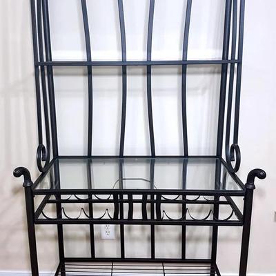 Wrought Iron Bakers Rack/wine Rack