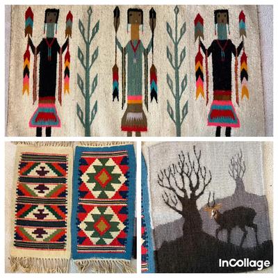Yei Navajo Style Handwoven Rug Tapestry & Other Similar Items