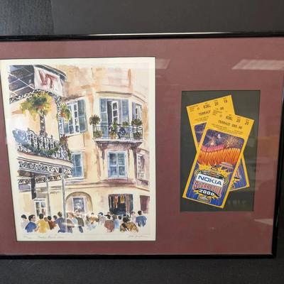 2000 Sugar Bowl Tickets & Signed Print