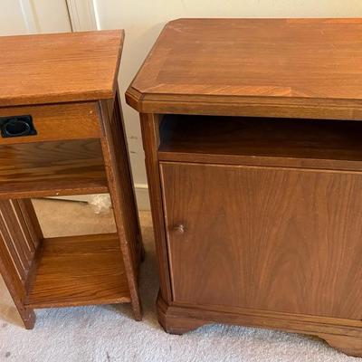 Graftsman Style Accent Table, Side Table W/Storage