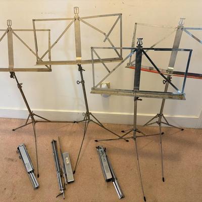 Seven Folding Metal Music Stands