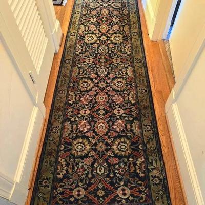 Handmade Wool Runner Rug India 9' 9" × 2' 5"