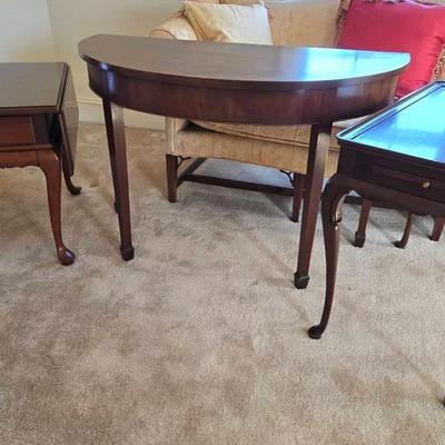 3 Classical Tables: Console, Drop Leaf, Councill Craftsmen