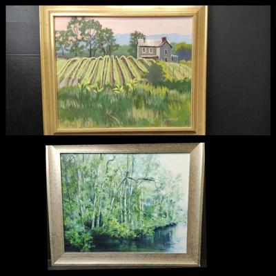 Two Signed Paintings On Canvas