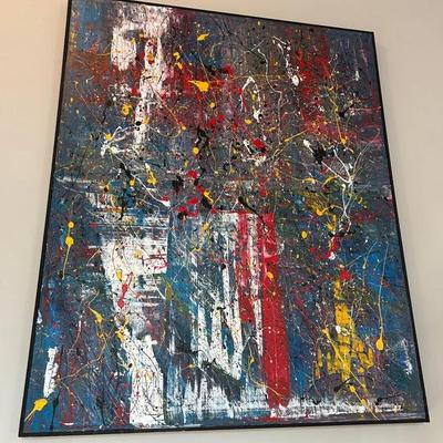 Abstract Signed Painting On Canvass