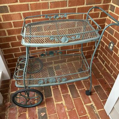 Wrought Iron Patio Serving Cart