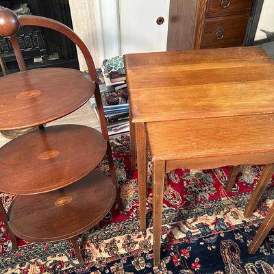 3 Tiered Display Stand And Nesting Tables 