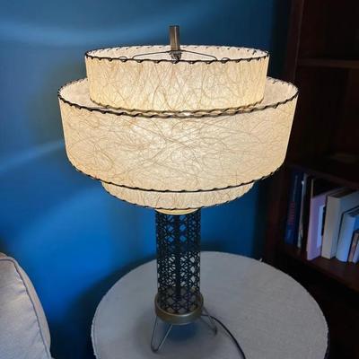 MCM Style Lamp With 3 Tiered Shade 