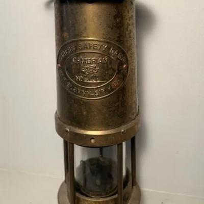 Cambrian No. 61830 Brass Miner’s Safety Lamp