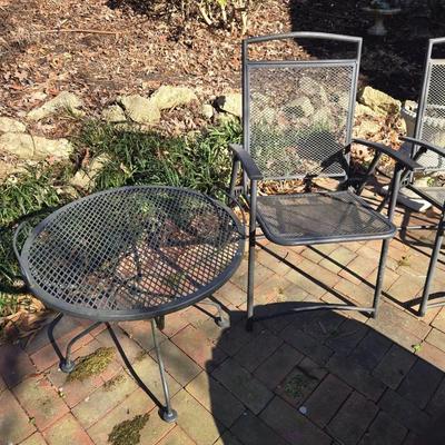 5 Piece Wrought Metal Patio Furniture Set 