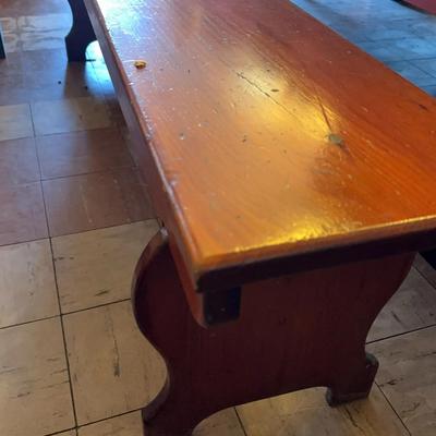 2 Long Wooden Benches