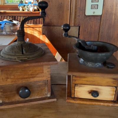 2 antique Coffee Grinders