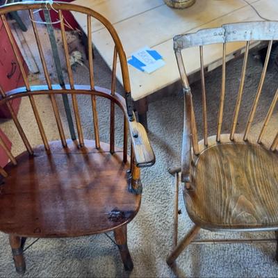 Pair Of Antique Wooden Chairs
