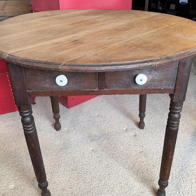 Antique Round Wooden Table